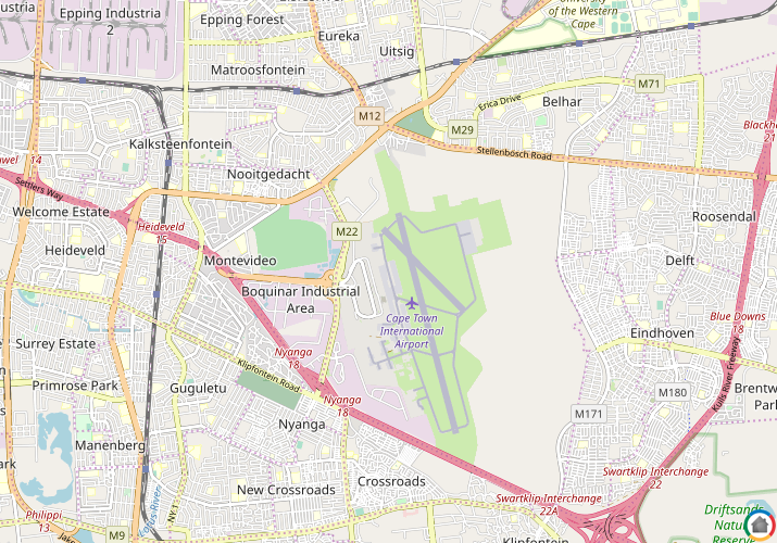 Map location of Matroosfontein